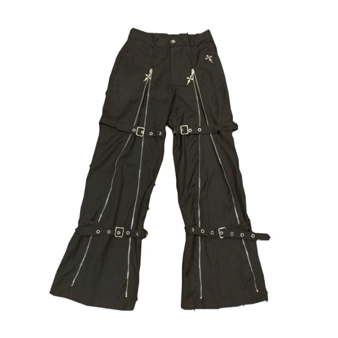 YUBABY QOOZA zip pants 地雷系 パンク