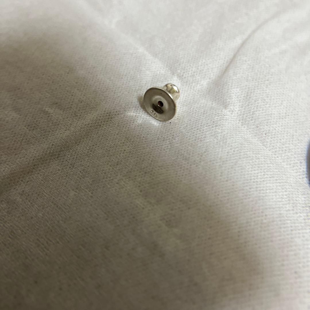 シルバー クロスチャーム フープピアス 片耳用