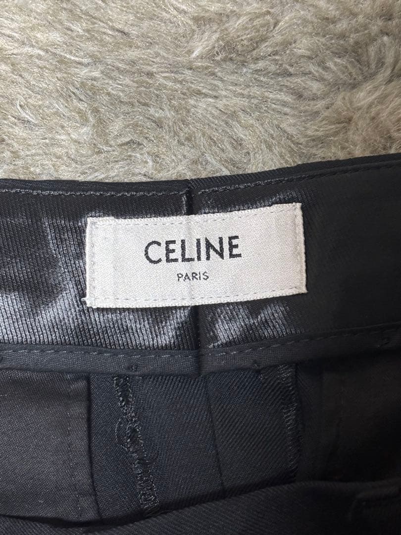 セリーヌ CELINEウールギャバジン ストレートスラックス