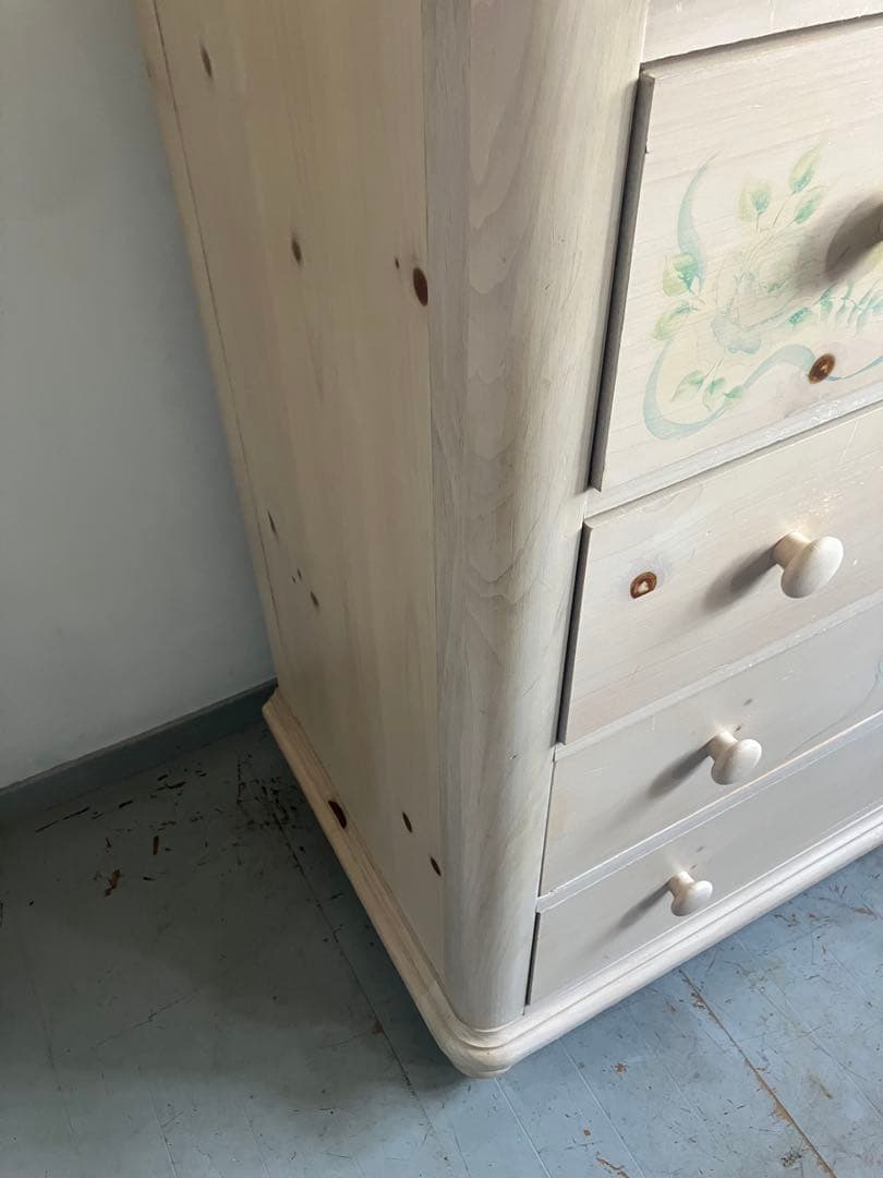 Thomasville(トーマスビル) チェスト5段　ボタニカル柄(薔薇柄)