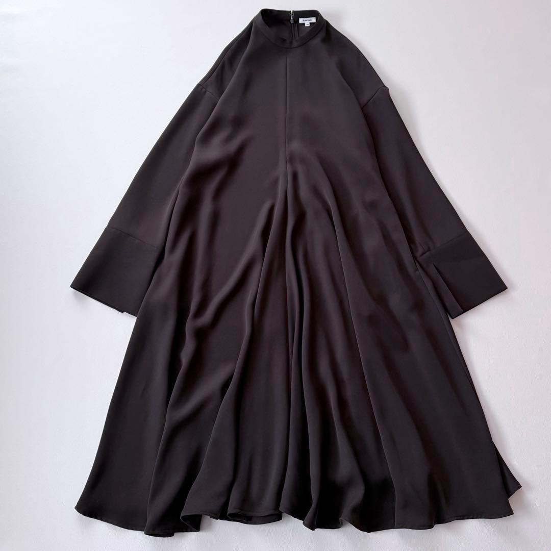 4.2万円✨エンフォルド　ワイドカフドレス　ロング　洗濯できる　春秋ワンピース