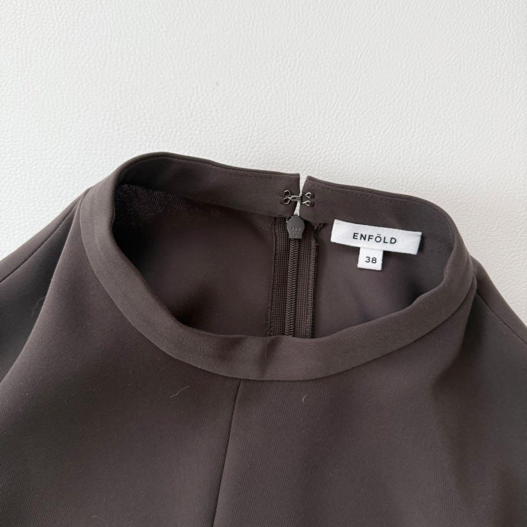 4.2万円✨エンフォルド　ワイドカフドレス　ロング　洗濯できる　春秋ワンピース