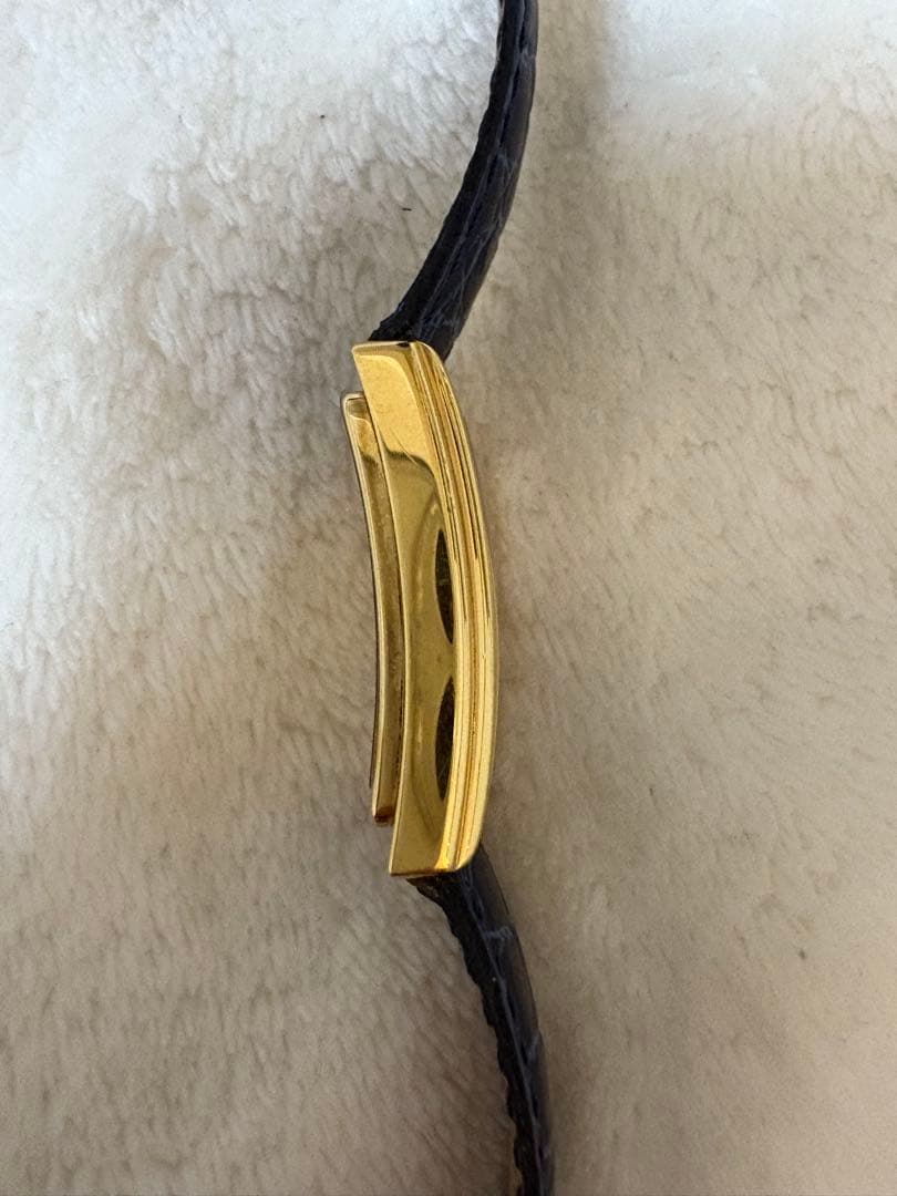 GUCCI グッチ クォーツ腕時計 ネイビー革ベルト レディース