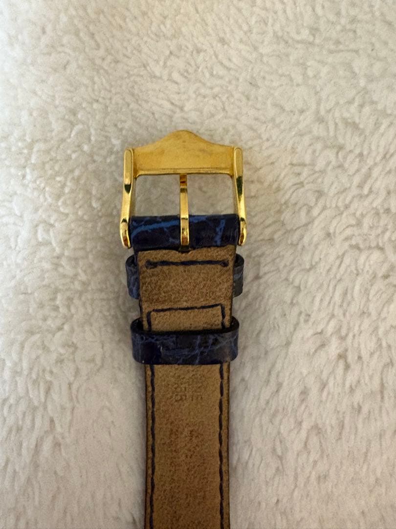 GUCCI グッチ クォーツ腕時計 ネイビー革ベルト レディース