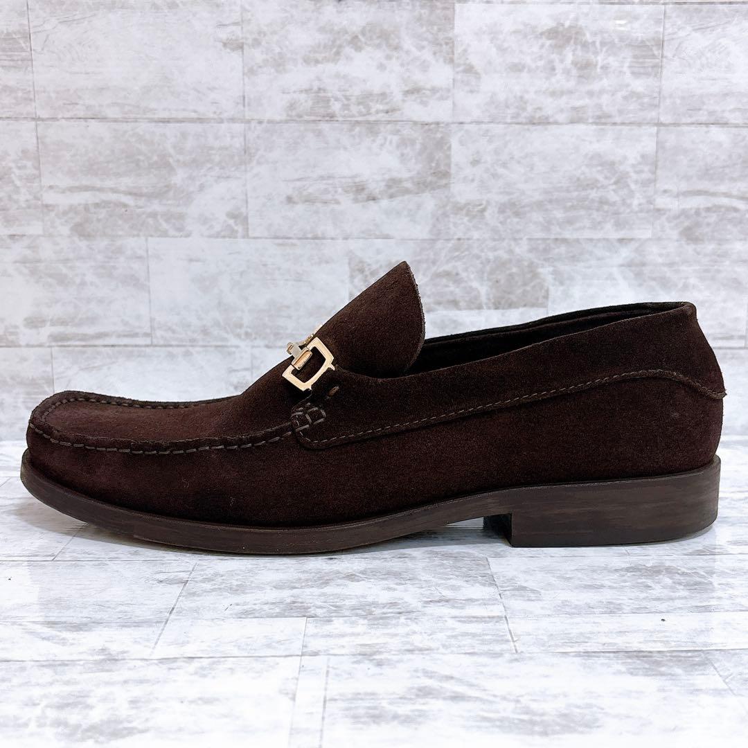 美品✨GUCCI ビットローファー スエード ゴールド金具 26.5cm 茶