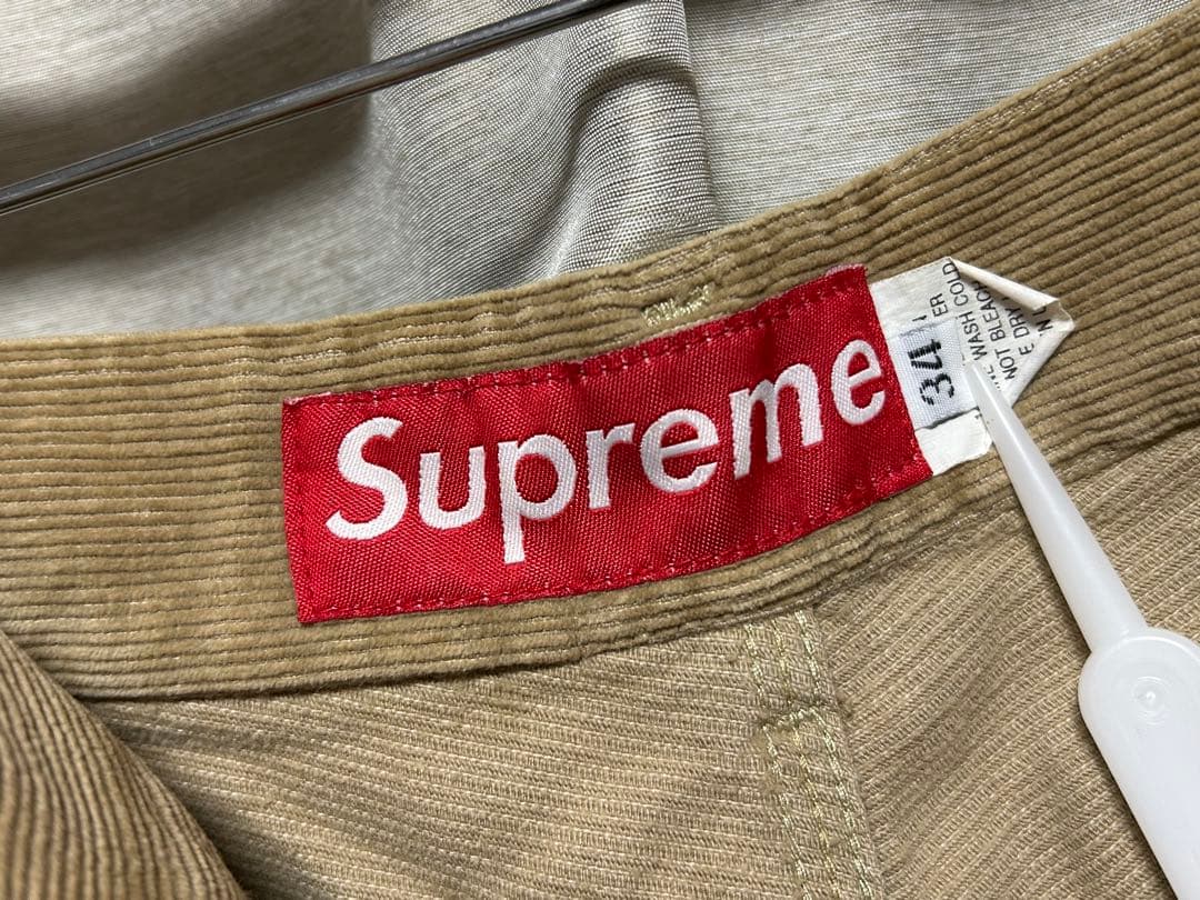 Supreme USA製 90~00\"年代 コーデュロイパンツ 34 ベージュ