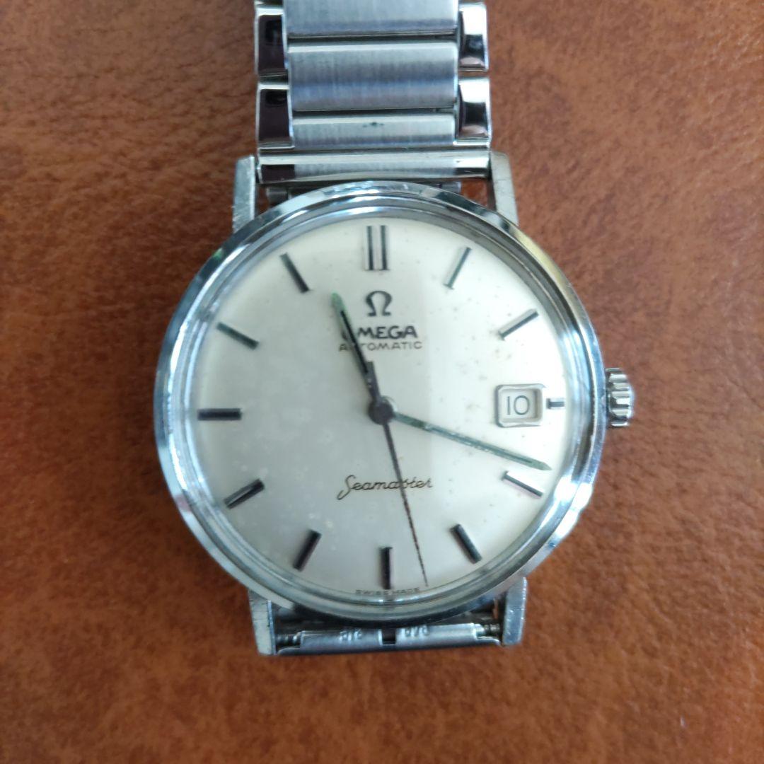 OMEGASeamaster自動巻き 下がりＳマーク シーホース刻印アンティーク