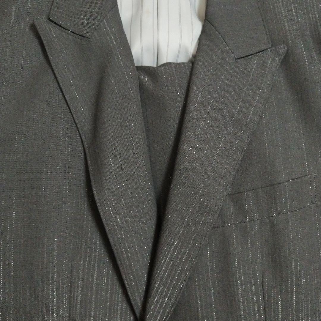 Tornado Mart ダークグレー ラメ入りストライプスーツ　L