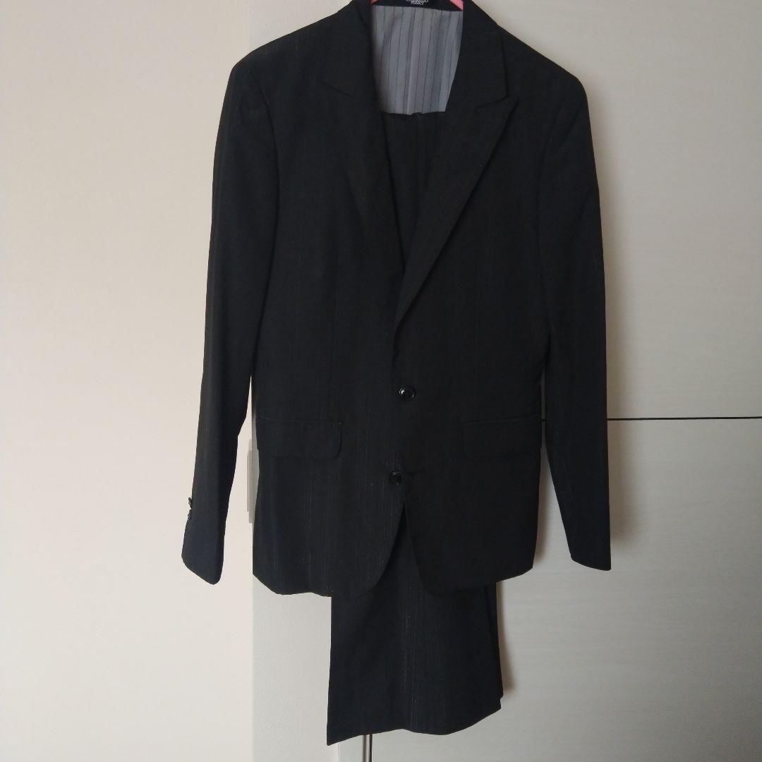 Tornado Mart ダークグレー ラメ入りストライプスーツ　L