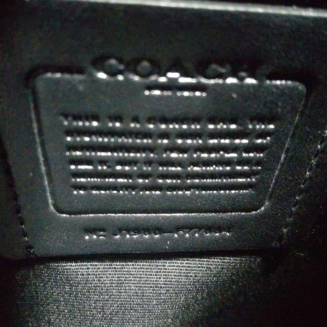 COACH ブラックレザー ショルダーバッグ　新品同様　超美品