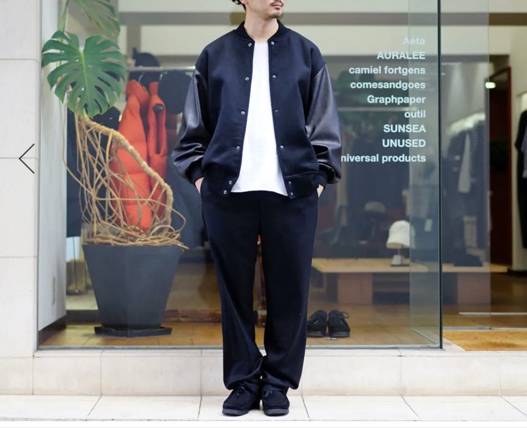 ジャケット・アウター Graphpaper Light Melton Stadium Jacket 2