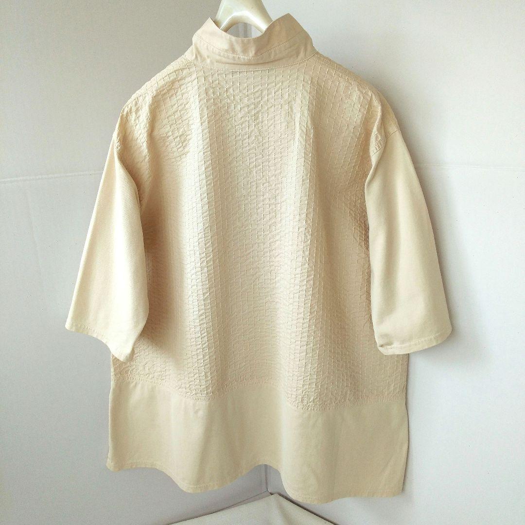 ばあさま専用YACCO MARICARD 生成色100%綿素材 五分袖チュニック