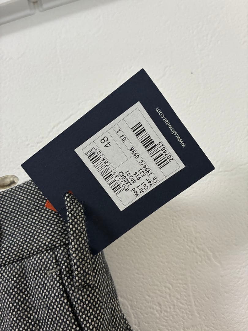 新品タグ付き INCOTEX スキンフィット グレー スラックス 48