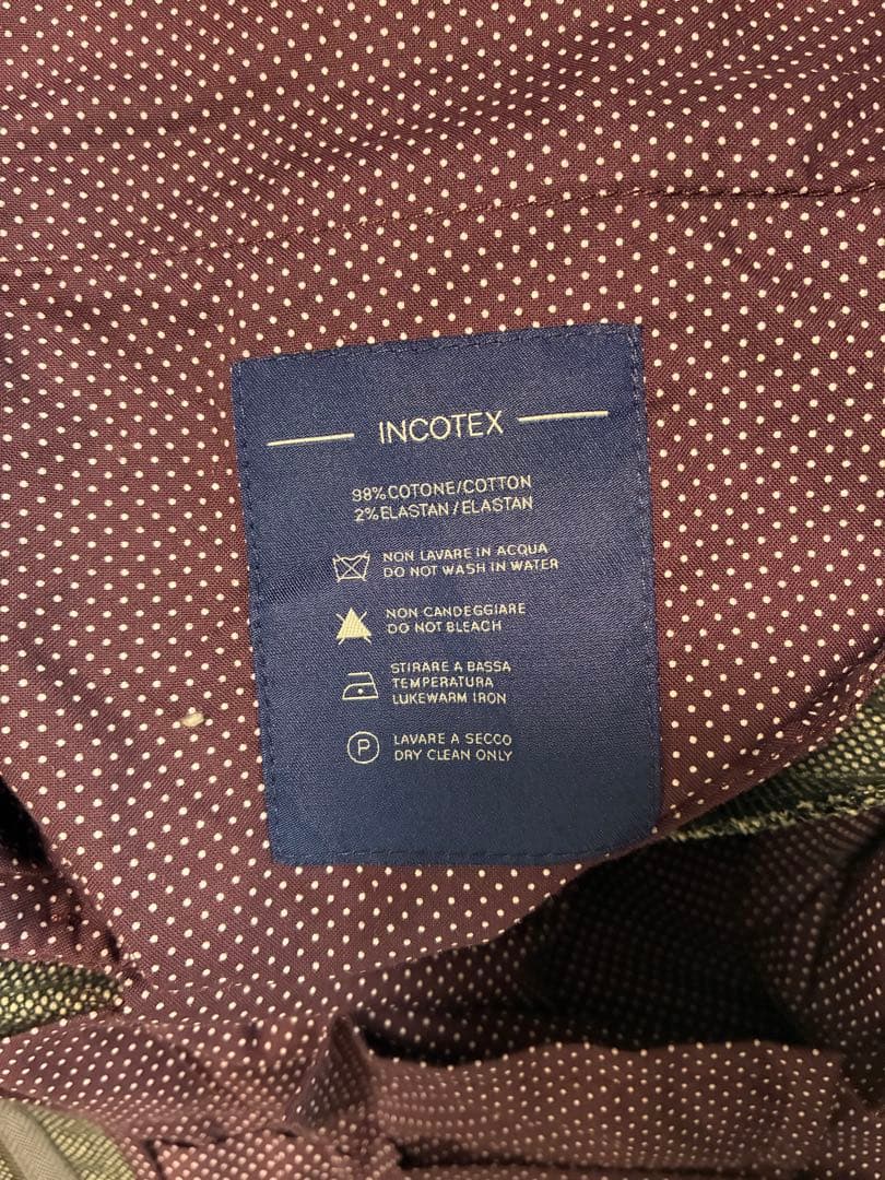 新品タグ付き INCOTEX スキンフィット グレー スラックス 48