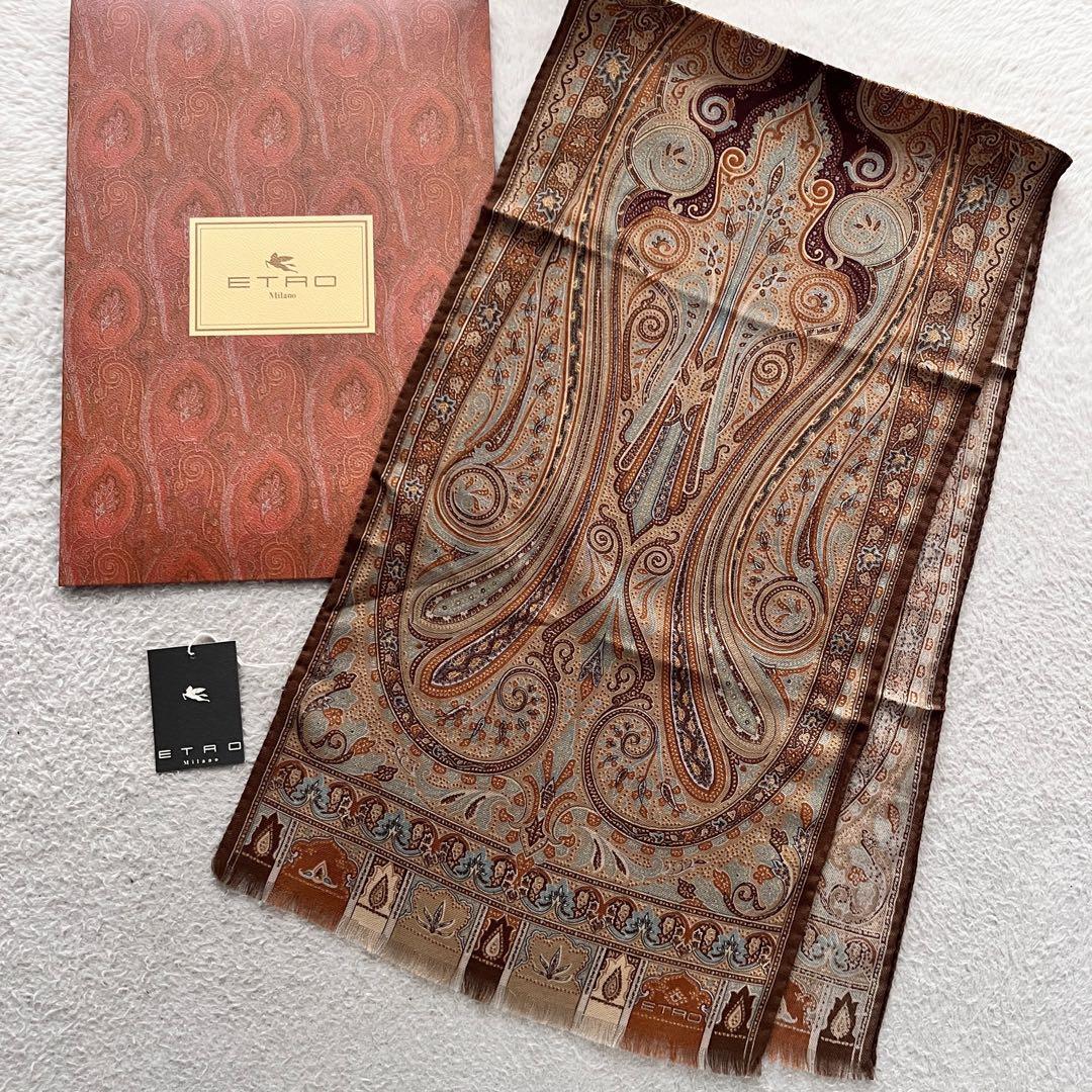 新品未使用✨ETRO エトロ 大判 ストール ショール ペイズリー 総柄