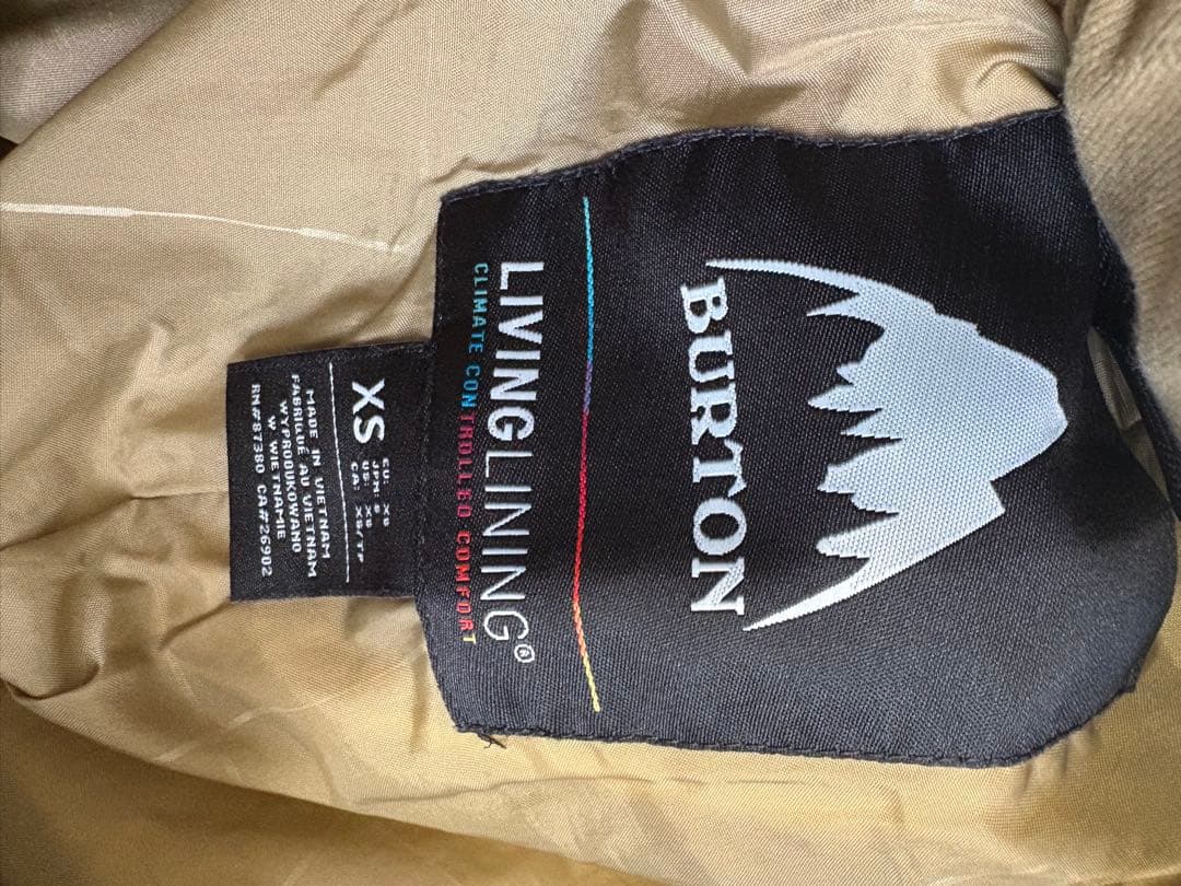 BURTON ベージュ スノーボードウェア XS