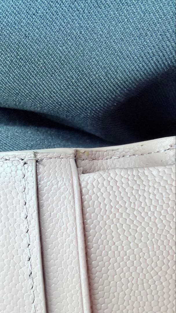 SAINT LAURENT 三つ折り財布 ライトピンク