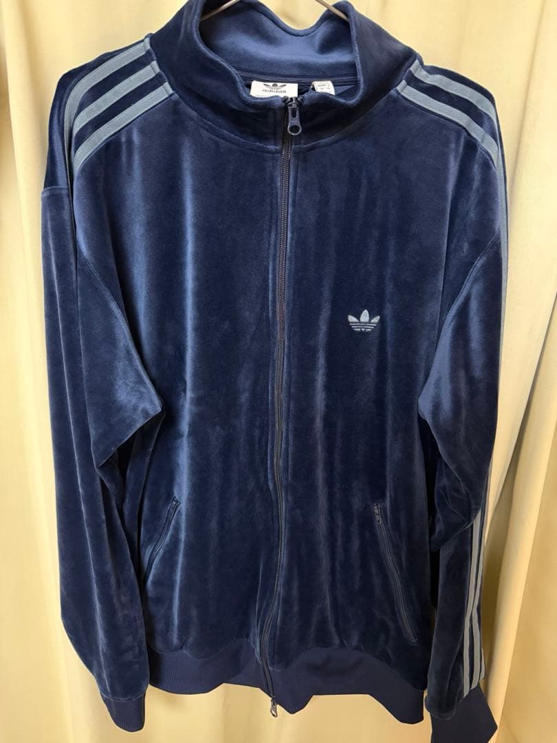adidas アディダス ベロア トラックジャケット L ネイビー