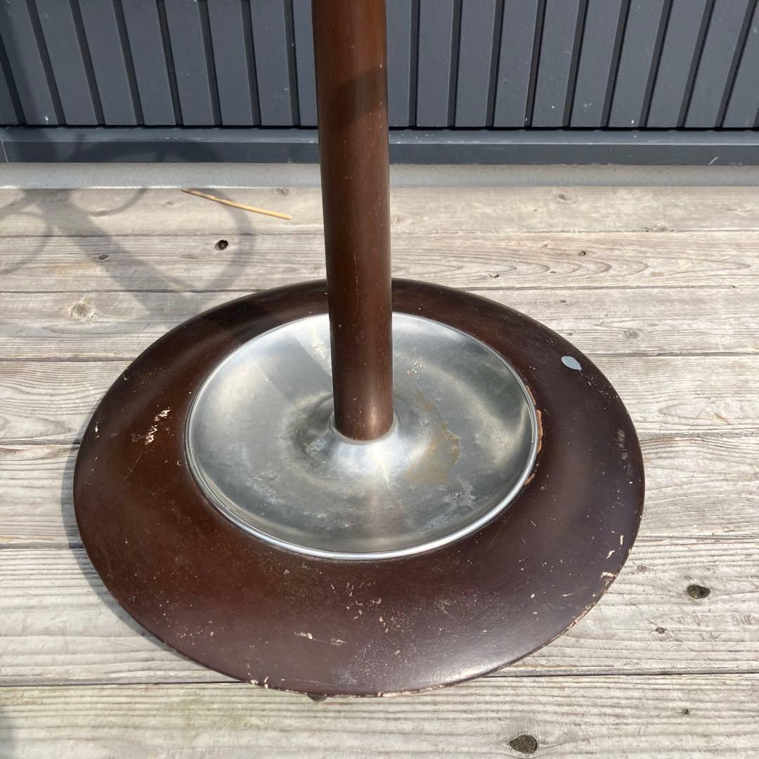 昭和レトロ ミッドセンチュリー 木製螺旋型ポールハンガー ハンガーラック 傘立て