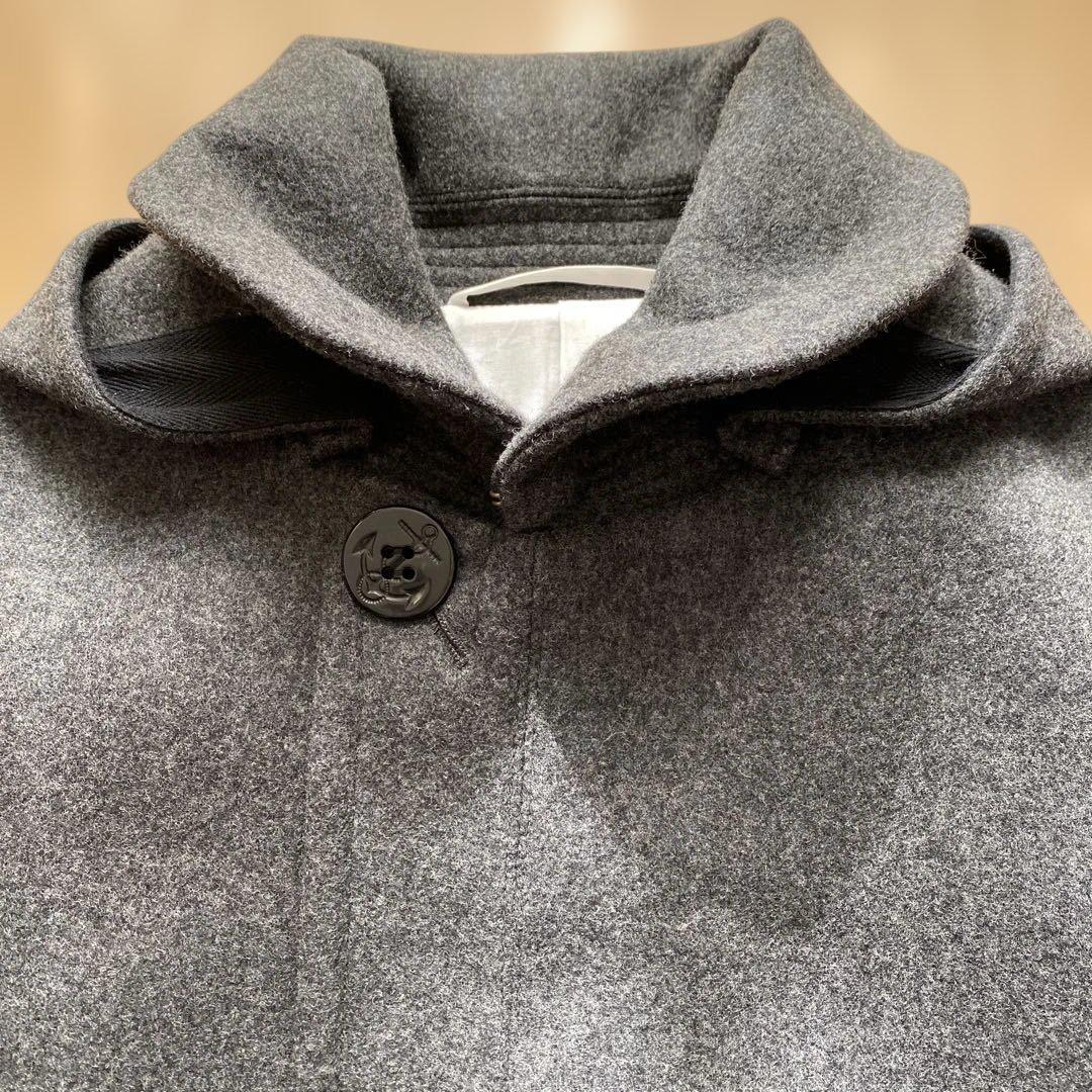 オーシバル　美品　ピーコート　ダークグレー フード付き(取り外し可能) サイズ4