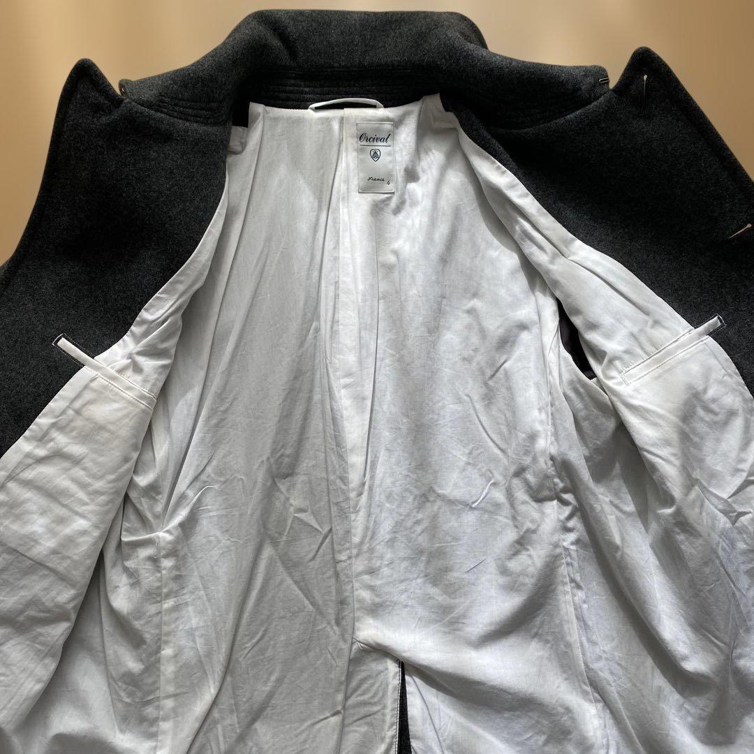 オーシバル　美品　ピーコート　ダークグレー フード付き(取り外し可能) サイズ4