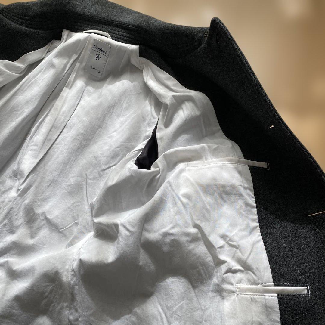 オーシバル　美品　ピーコート　ダークグレー フード付き(取り外し可能) サイズ4