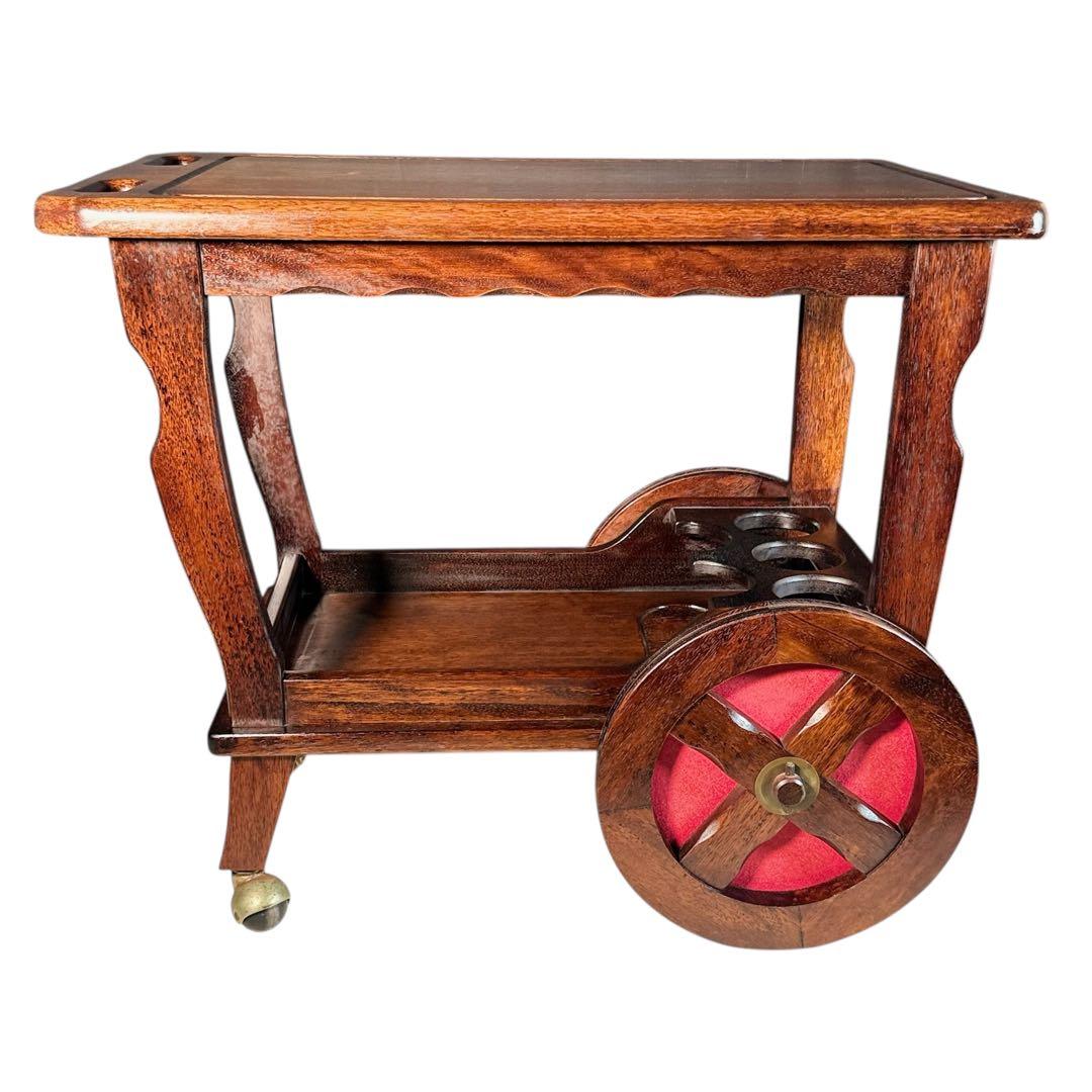 HR693 オールドカリモク　古いkarimoku ワインキャスター　ワゴン