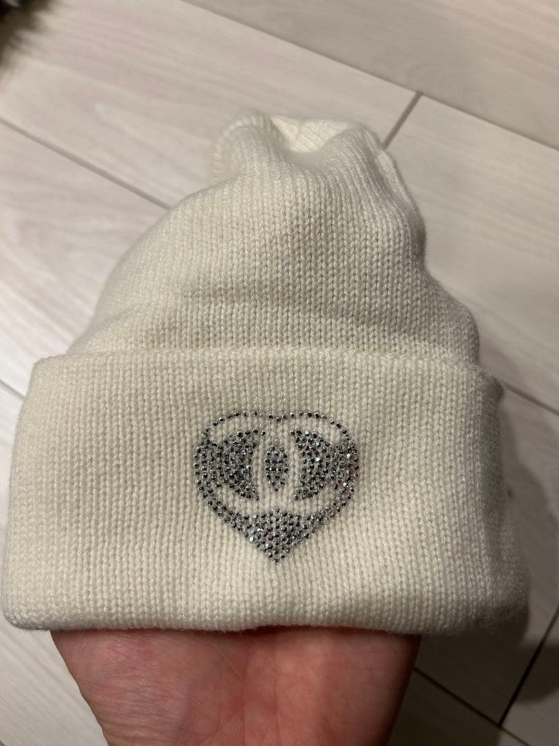 【7月売れなければ出品取消】CHANEL ニット帽 ココマーク ハートカシミヤ