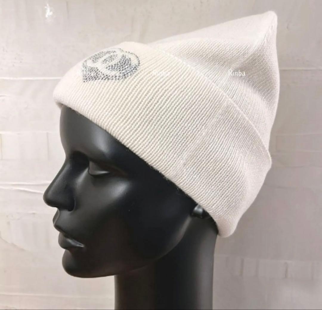 【7月売れなければ出品取消】CHANEL ニット帽 ココマーク ハートカシミヤ
