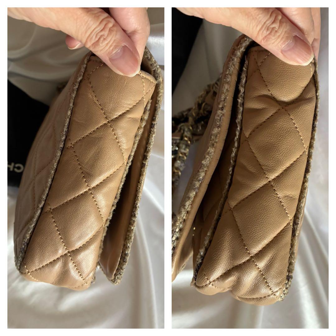 ちょこ 様♡CHANEL ツイード　マトラッセ　ラムスキン チェーンバッグ