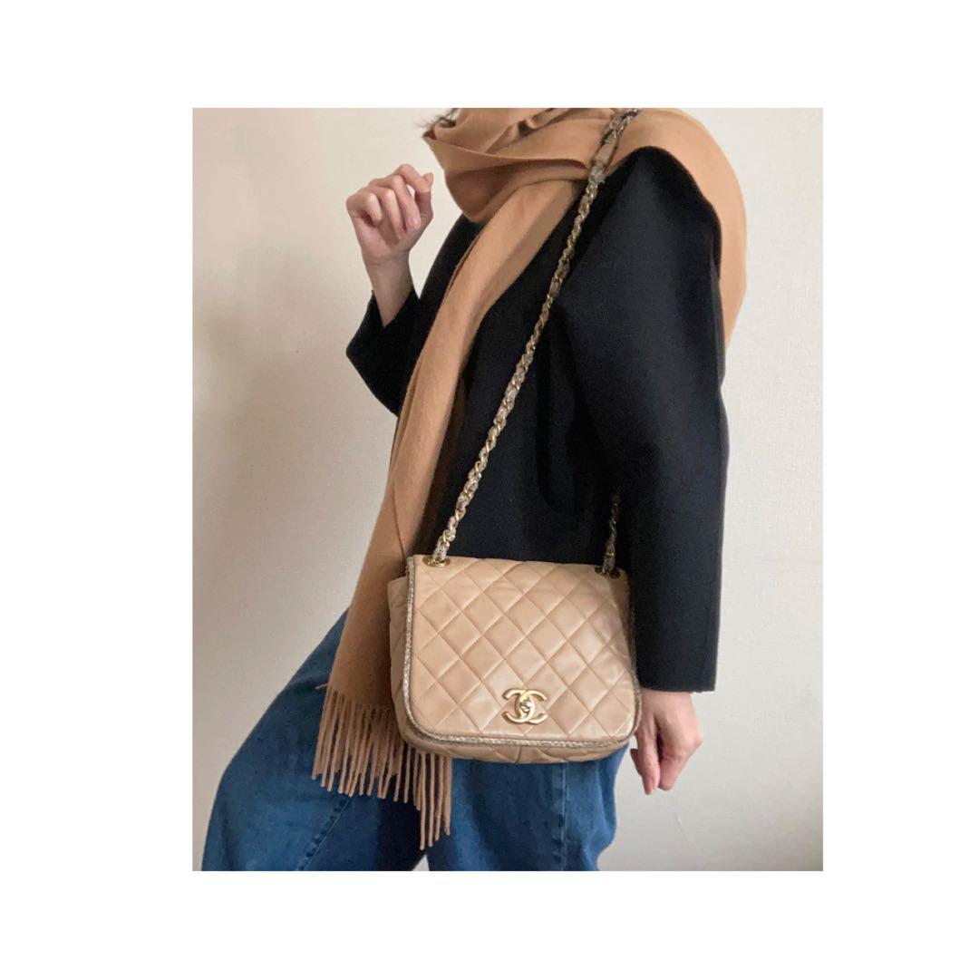 ちょこ 様♡CHANEL ツイード　マトラッセ　ラムスキン チェーンバッグ