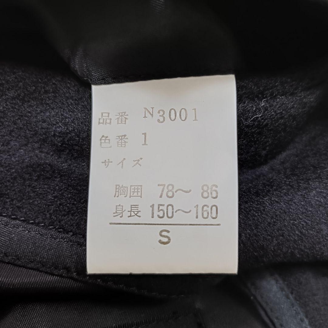 美品　深喜毛織　カシミヤ100 チェスターコース　ブラック　Sサイズ