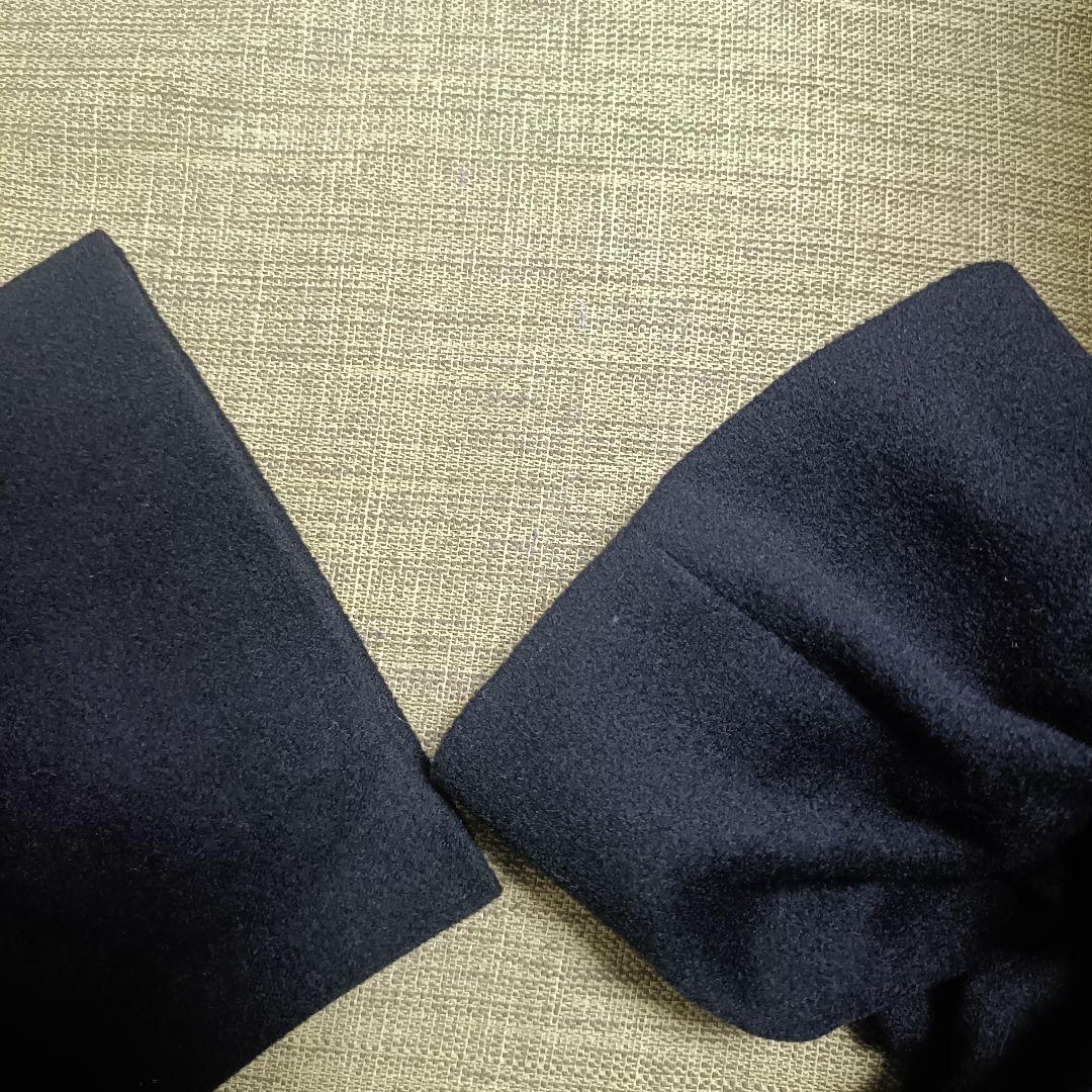 美品　深喜毛織　カシミヤ100 チェスターコース　ブラック　Sサイズ