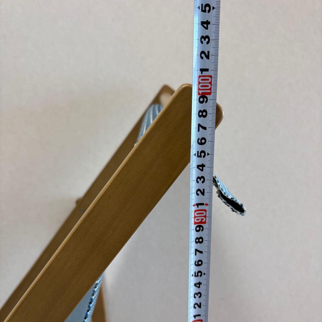 松右衛門帆を使用した折り畳みできる　ウッドデッキチェア