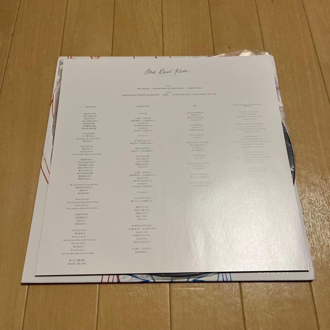 One Last Kiss 宇多田ヒカル レコード 綾波レイ メガジャケ付き