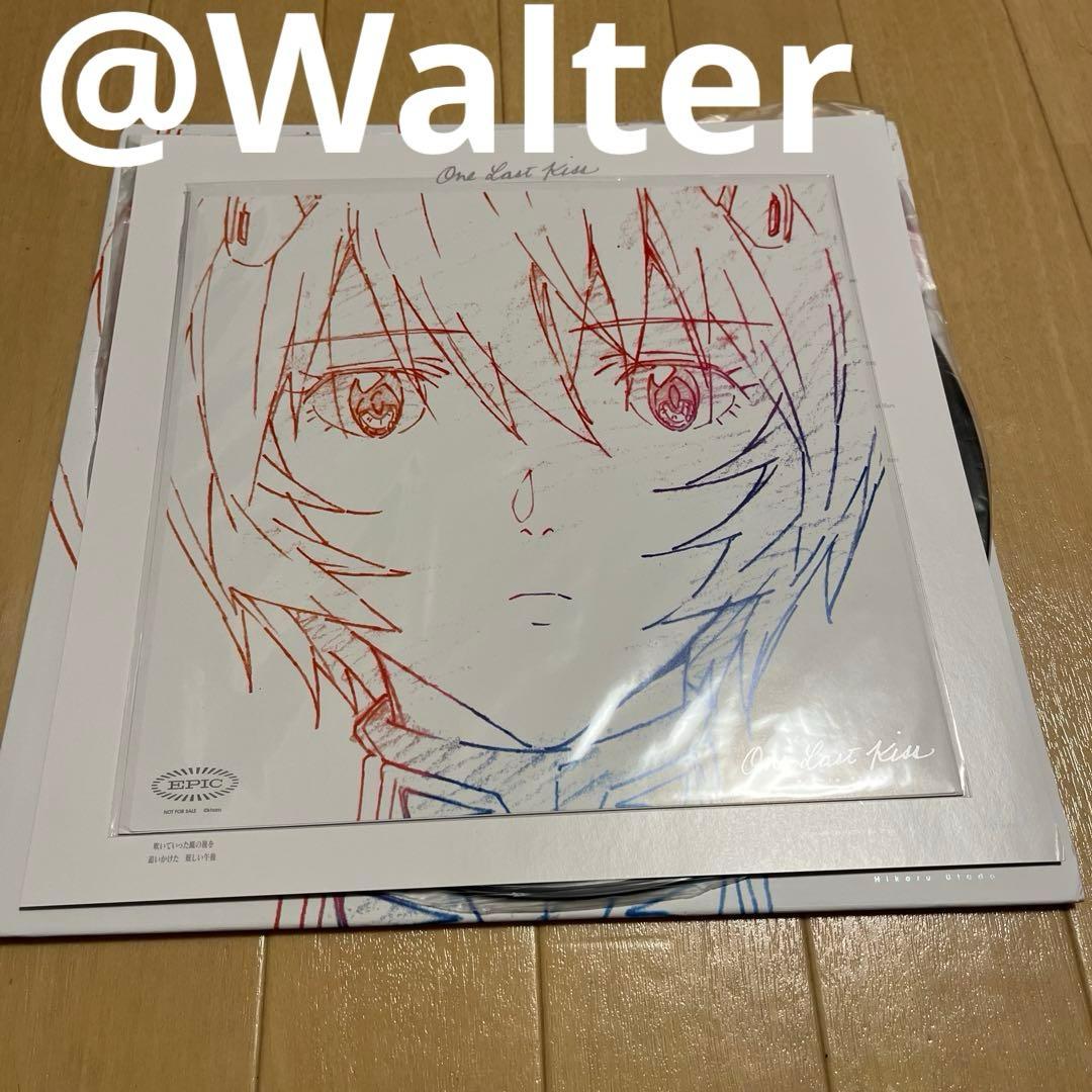One Last Kiss 宇多田ヒカル レコード 綾波レイ メガジャケ付き