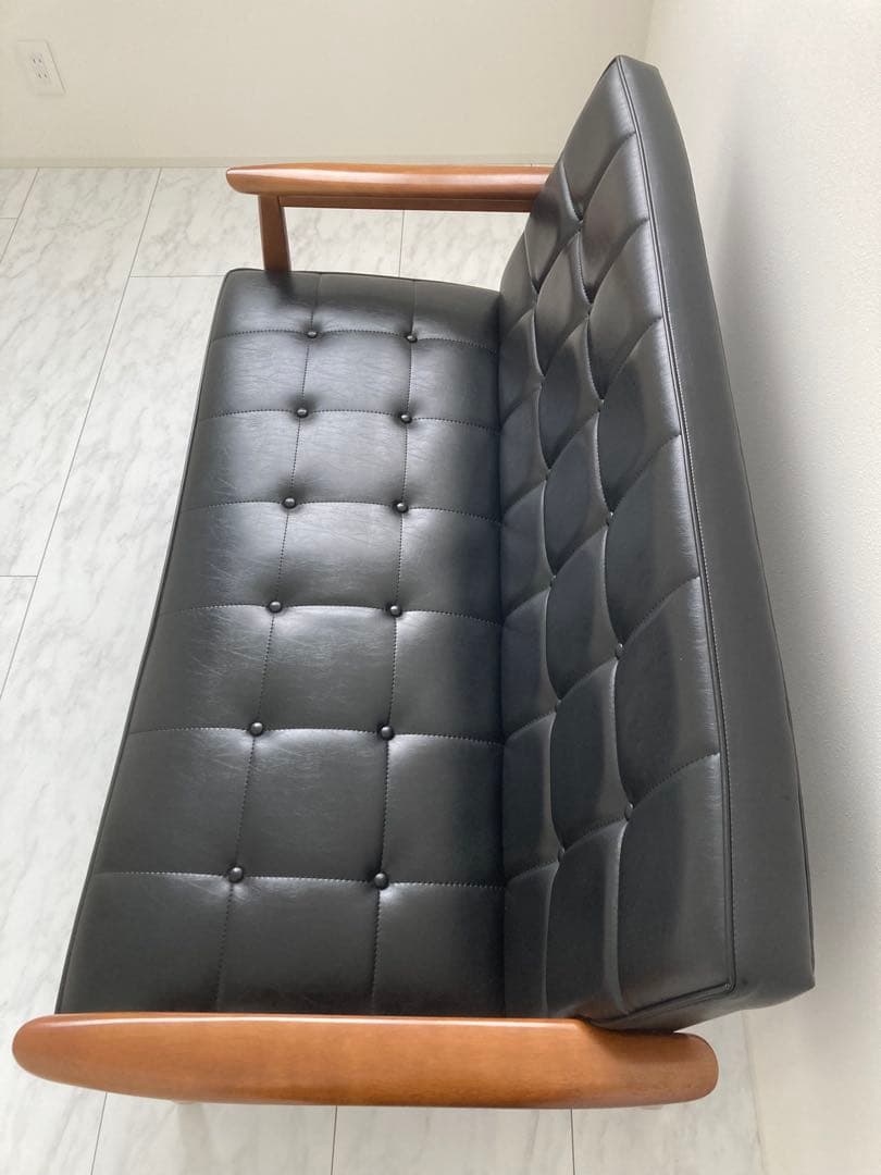 【カリモク60】Kチェア2シーター　スタンダードブラック