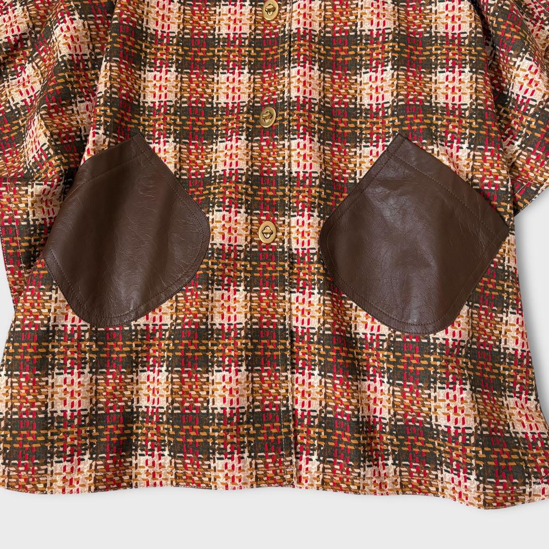 希少 COACH チェック柄 ポンチョ 22AW ランウェイモデル