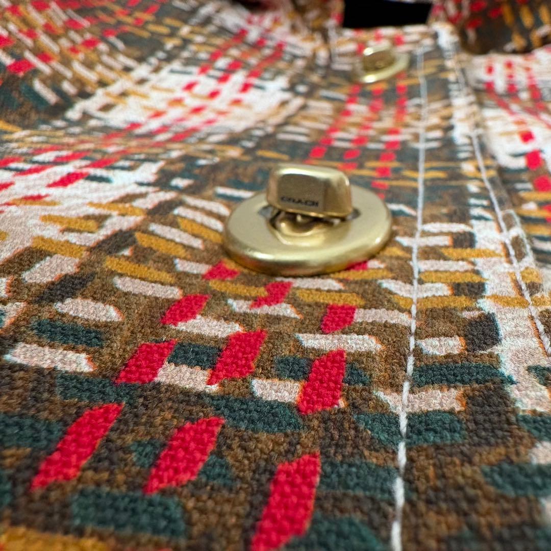 希少 COACH チェック柄 ポンチョ 22AW ランウェイモデル