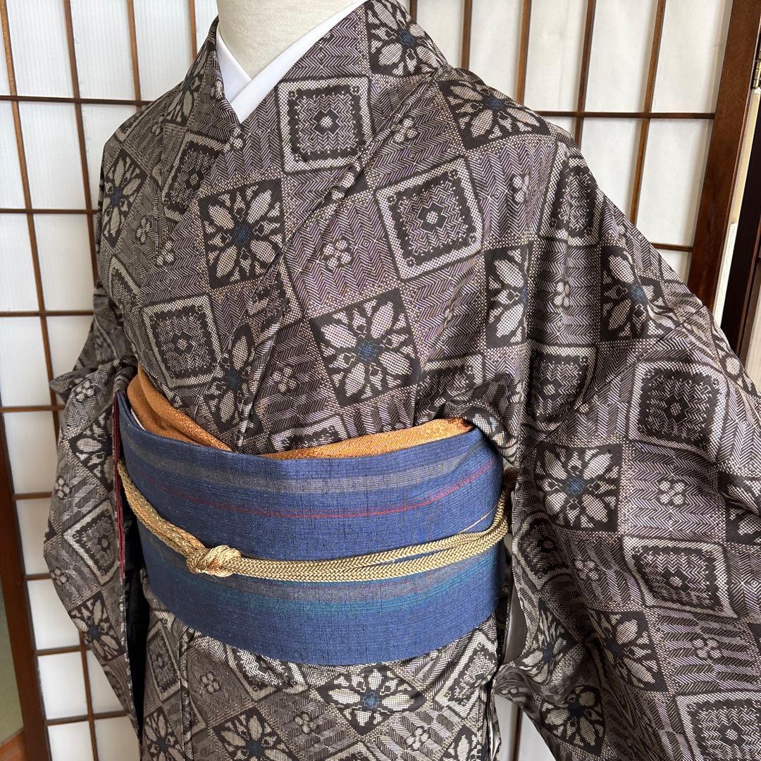 本場大島紬　龍郷柄　奄美大島紬　青