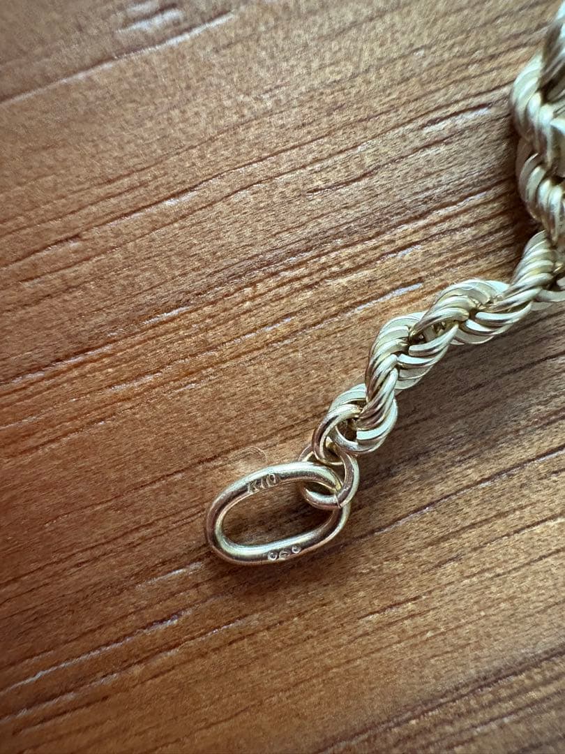 COCOSHNIK K10 ロープチェーンネックレス