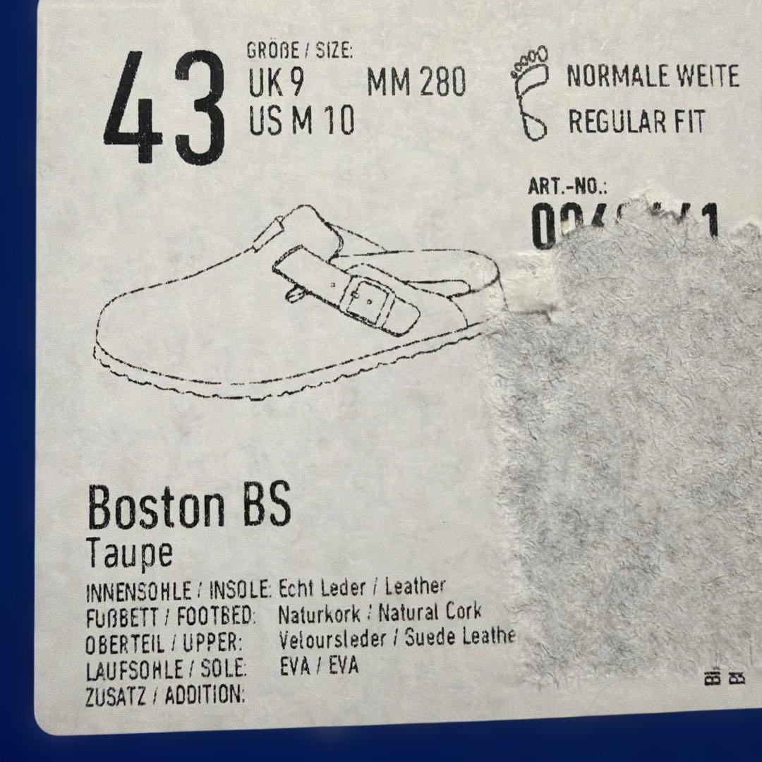 BIRKENSTOCK Boston トープ レギュラーフィット 新品