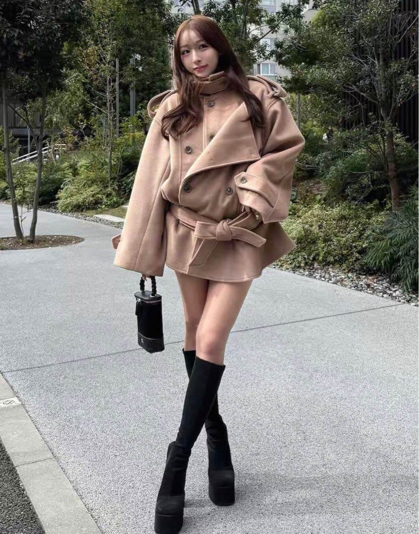 新品未使用　Darich ドロップショルダージャケットコート キャメル　フリー