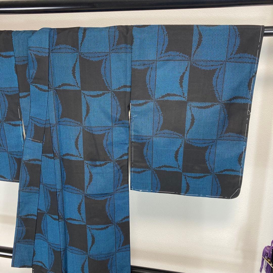 ZF-1321 大島紬 横双 正絹 お洒落 モダン 高級 ハイセンス