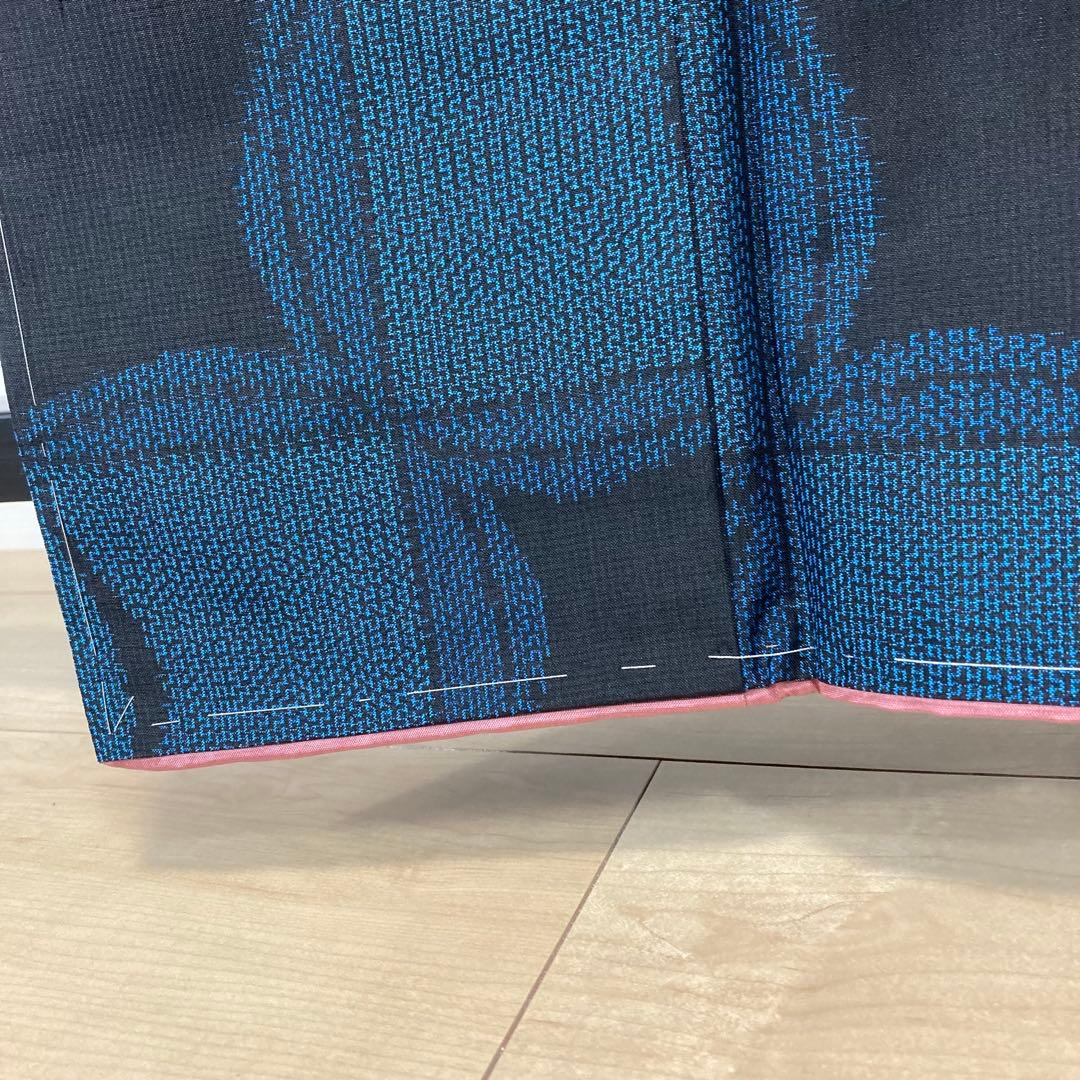 ZF-1321 大島紬 横双 正絹 お洒落 モダン 高級 ハイセンス