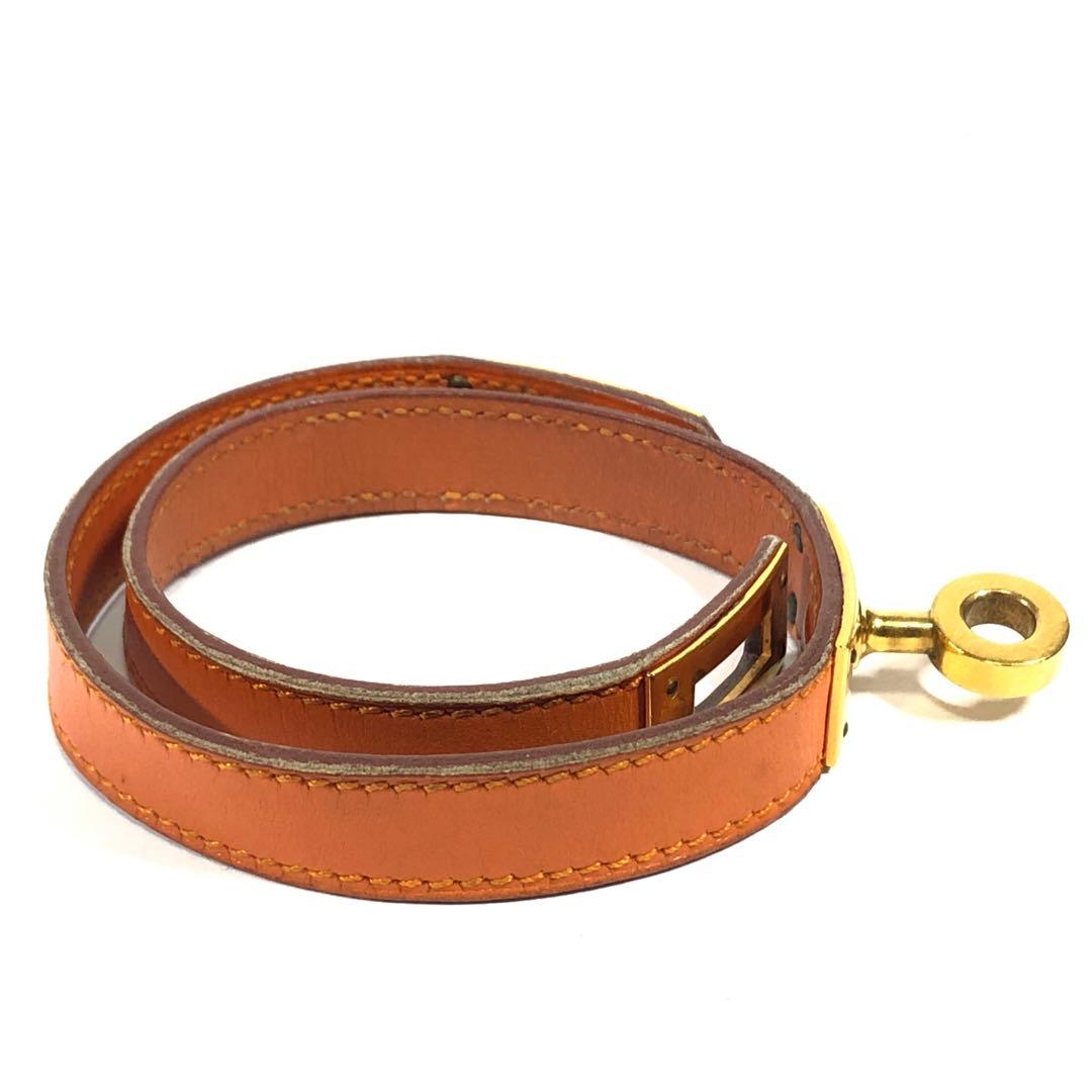 エルメス　ブレスレット　ケリー　ドゥブルトゥール　レザー×金属素材　バングル　箱