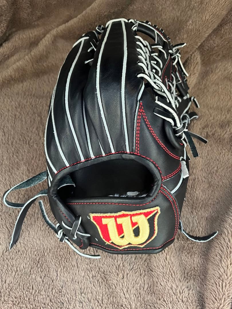 Wilson 軟式野球グローブ 黒　外野用