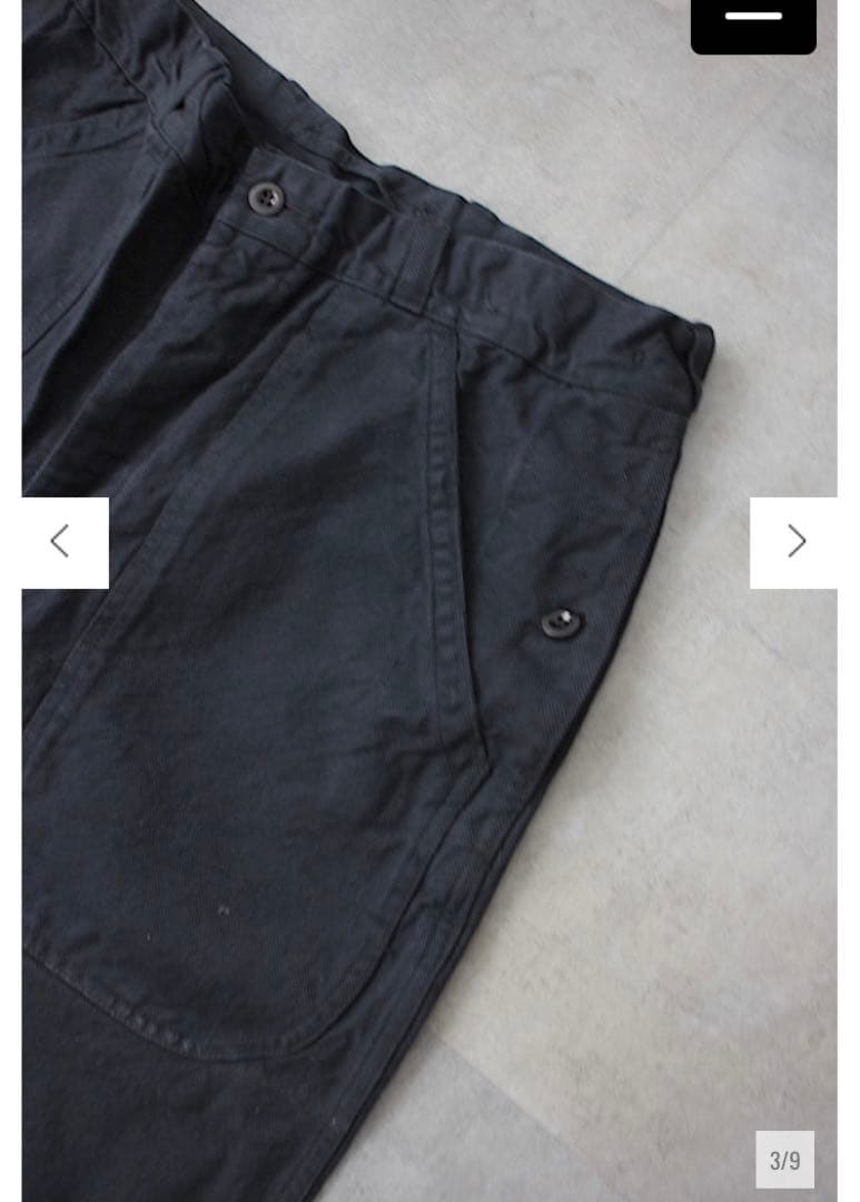 ヴィンテージ　80-90s スイス軍　デニムトラウザー　後染め