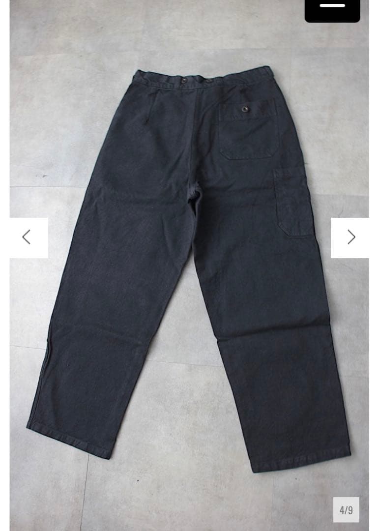 ヴィンテージ　80-90s スイス軍　デニムトラウザー　後染め