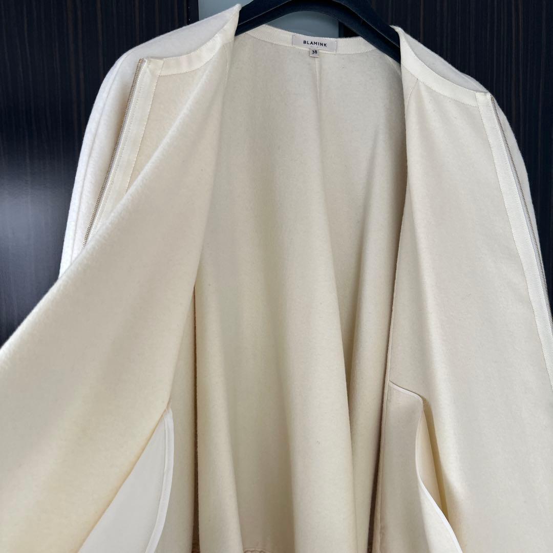 maki 　BLAMINKブラミンク ケープコート カシミヤシルク 38